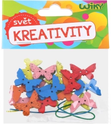 Set creativ Fluturi din Lemn cu Sfoară