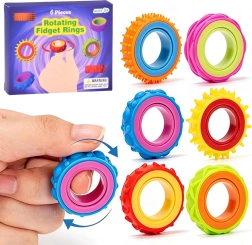 Inele fidget senzoriale rotative – set 6 buc.