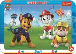 Puzzle pentru bebeluși PAW PATROL Fericiți 2-în-1, 10 piese
