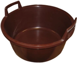 Găleată din plastic 56 cm cu mânere, maro, 40 l