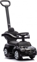 Vehicul de împins pentru copii cu mâner Mercedes 3v1 negru