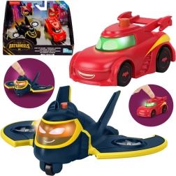 vehicule luminoase DC Batwheels – set 2 buc (Redbird și Batwing) 1:55