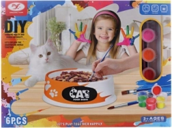 Bol ceramic de pictat pentru pisică – set creativ