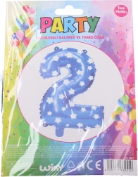 Balon din folie cifră 0 – Albastru