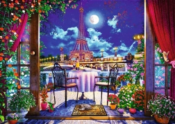 Puzzle Trefl Premium Plus: Noaptea la Paris, 1000 de piese