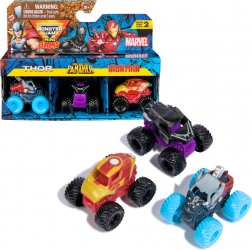 Set camioane monster Mini Jams MARVEL Thor, Black Panther și Iron Man 1:87