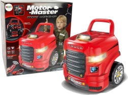 Construcție mecanică pentru copii cu camion și unelte