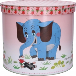 Cutie de depozitare rotundă Krtek și Elefant