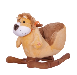 Leu legănător cu eșarfă portocalie pentru copii