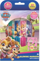 Markere de suflat cu șabloane pentru fete Paw Patrol, 6 buc