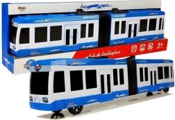 Autobuz articulat cu mecanism inerțial – albastru