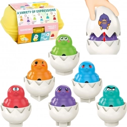 WOOPIE Mozaika Montessori Ouă Cleste 6 buc