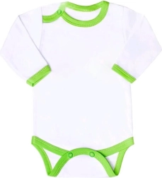 Body pentru bebeluși New Baby cu bordură verde