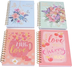 Caiet spirală nealiniat 15 × 21 cm, 100 de pagini