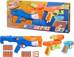 Nerf N Series Gear Up Pack – set de blastere (pușcă și 2 pistoale) cu 18 săgeți