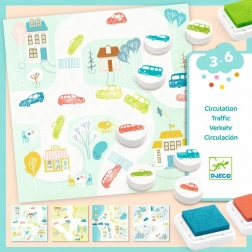 Set de ștampile Mașini de la DJECO