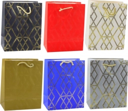 Pungă cadou de hârtie cu modele aurii
