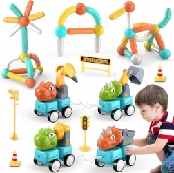 Dinosaur Locomotivă Magnetică de la Woopie Toys