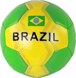Minge de fotbal cu steagul Braziliei, mărimea 5, 24 cm