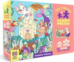 Puzzle de familie Purrmaid Paradise 60 piese – Chronicle Books
