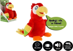 Papagalul Jaroušek repetă propoziții jucărie de pluș