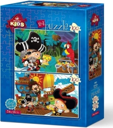 Puzzle pirați 2×100 piese