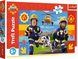 Puzzle 100 piese – mereu de ajutor POMPIERUL SAM TREFL