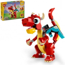 Lego Creator 3‑în‑1 dragon roșu