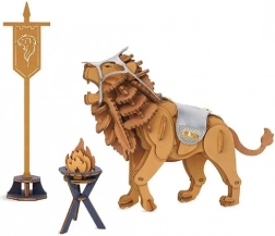 Puzzle 3D din lemn Leu Războinic