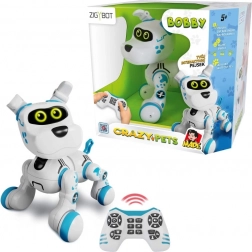 Câinele robotic Zigybot Bobby cu senzori tactili și telecomandă