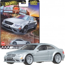 Hot Wheels Premium Boulevard – Mercedes‑Benz CLK 63 AMG Black Series model 1:64, argintiu