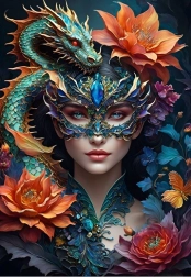 Puzzle Fata cu Dragon 1000 de piese