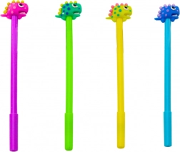Pix cu bilă dinozaur cu opritor mină neagră Mix mov verde 0,5 mm