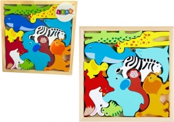 puzzle din lemn cu animale pentru potrivire