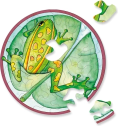 Puzzle rotund CURIOSI Picoli – broască, 33 piese