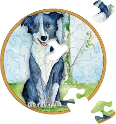 Puzzle rotunde CURIOSI Picoli – câine, 33 piese