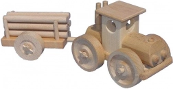 Tractor din lemn cu remorcă pentru bușteni CEEDA CAVITY – natural
