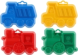 Forme din plastic pentru nisip, tip turtă, 13 cm, 4 culori