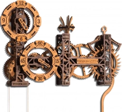 Puzzle 3D din lemn Steampunk Gearworks ceas de perete, 304 piese