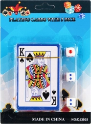 Set de cărți cu pachet de cărți și zaruri