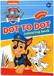 Cărți de colorat și rebusuri PAW PATROL A4 cu autocolante