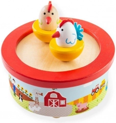 Cutie muzicală din lemn cu fermă BIGJIGS TOYS