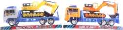 Camion din plastic cu excavator pentru copii