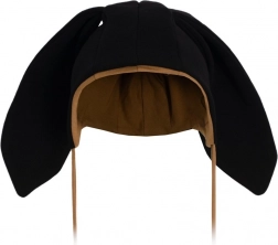 Căciulă pentru copii din bumbac cu urechiușe NEW BABY Favorite, neagră