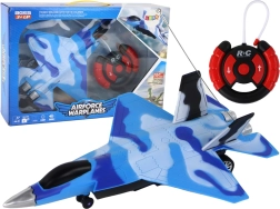 Avion de luptă cu telecomandă și efecte de sunet și lumină
