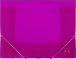 Mapă cu elastic Electra roz A4