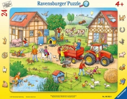 Puzzle pentru copii în ramă 24 de piese Ferma mea mică Ravensburger