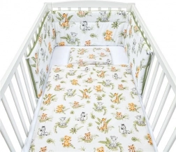 Lenjerie de pat pentru pătuț, set 3 piese NEW BABY Jungle 100x135 cm