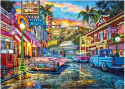 Puzzle HOLLYWOOD – stradă retro, 3000 piese