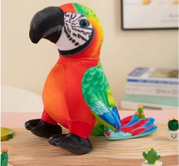 Papagal roșu din pluș 20 cm